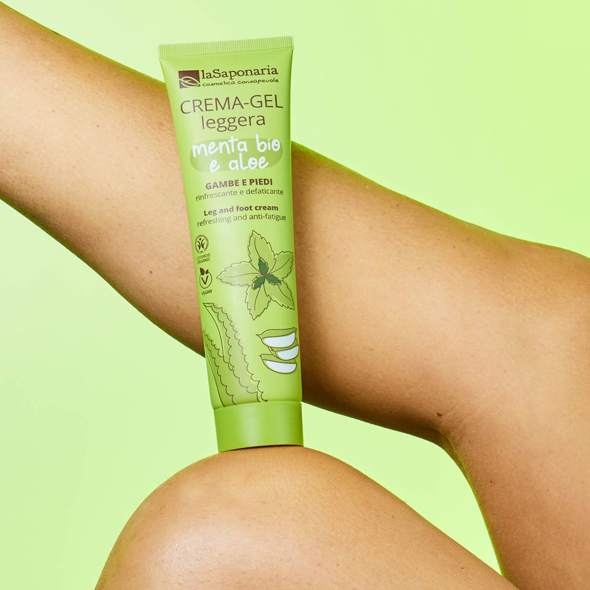 Crema-Gel Leggera Menta Bio e Aloe Defaticante e Rinfrescante