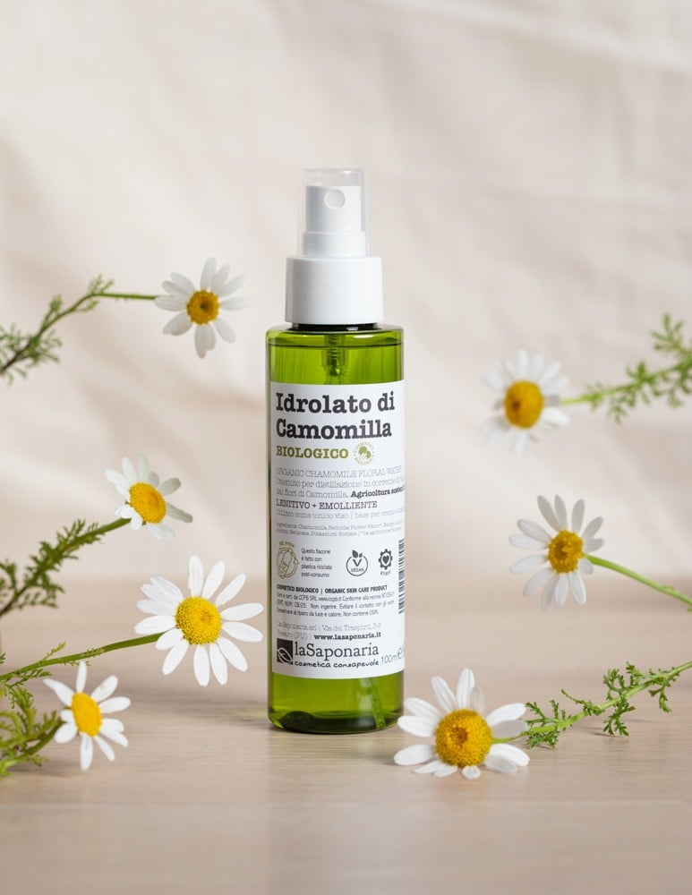 Idrolato di camomilla bio Lenitivo e Rinfrescante Viso e Capelli