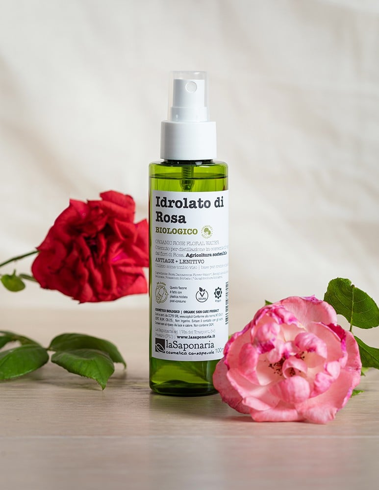 Idrolato di Rosa Bio Tonificante e Lenitivo per Viso e Capelli