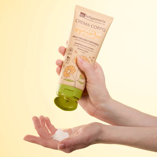 Crema corpo pelli secche e sensibili – Calendula bio e prebiotici
