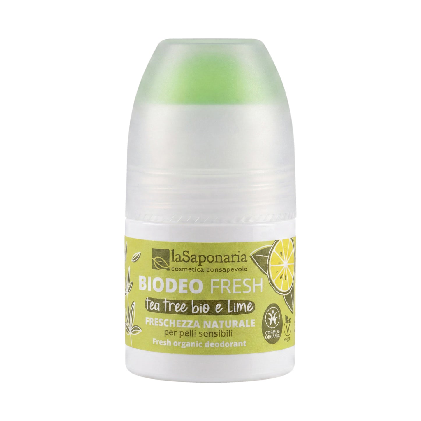 Biodeo Fresh Tea Tree e Lime - deodorante roll-on freschezza naturale La Saponaria 50 ml