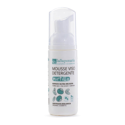 Mousse Detergente Mirtilla Mousse Viso Idratante Lenitiva Bio