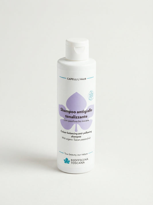 Shampoo antigiallo tonalizzante by Biofficina Toscana — product photo on white background
