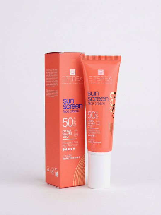 Protezione solare Sun Screen Face Cream 50+ SPF by Eterea — product photo on white background
