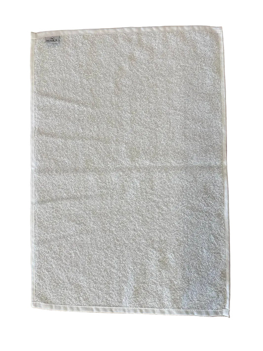 Asciugamano ospite 40x60cm in cotone bianco riciclato 500gsm GSR