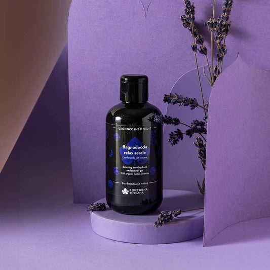 Bagnodoccia relax serale con lavanda bio toscana