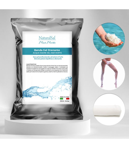 Benda Mar Morto, Drenante, contro gli Inestetismi della Cellulite, con Gel Salino