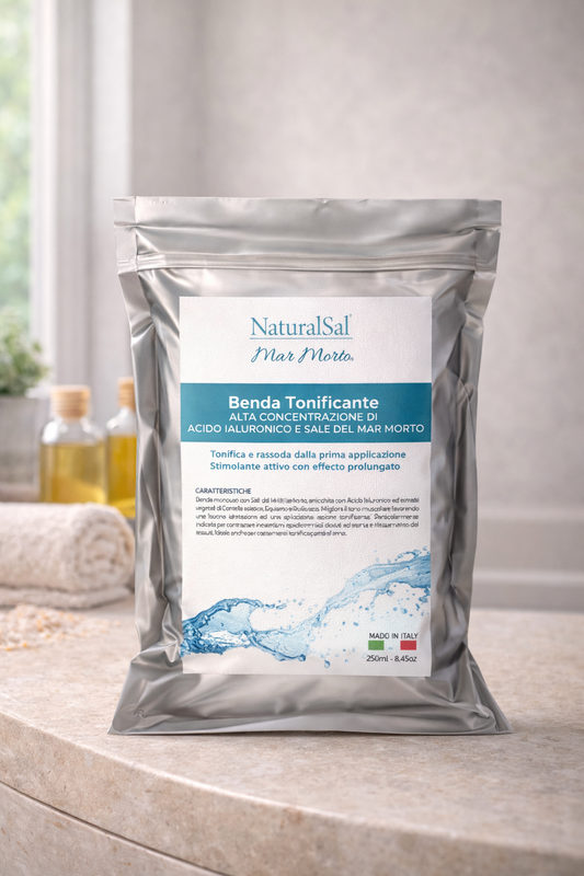 Benda tonificante con sale del mar morto e acido ialuronico