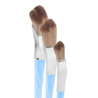 Blue Double Dome Blender Set 3 Pennelli Viso e Occhi