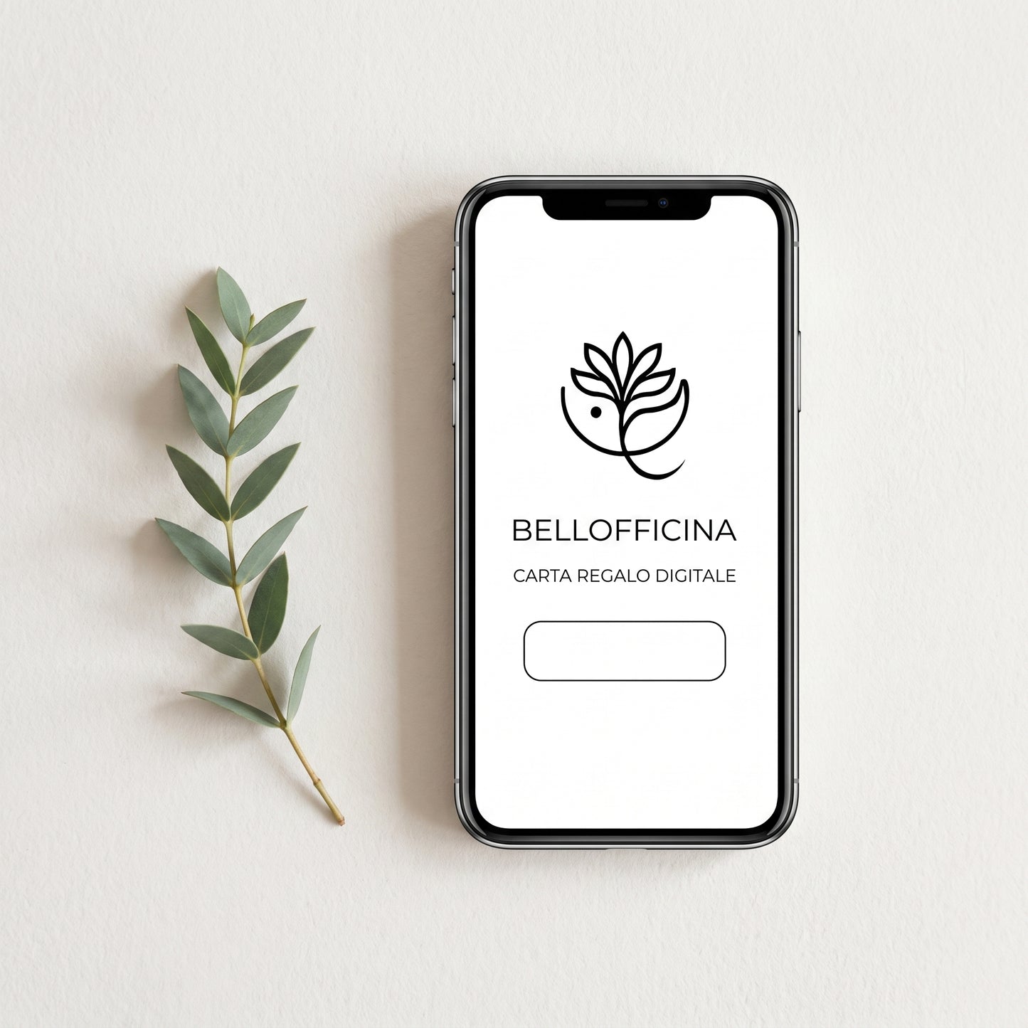 Carta Regalo Digitale Bellofficina: l'email con il codice sullo schermo dello smartphone