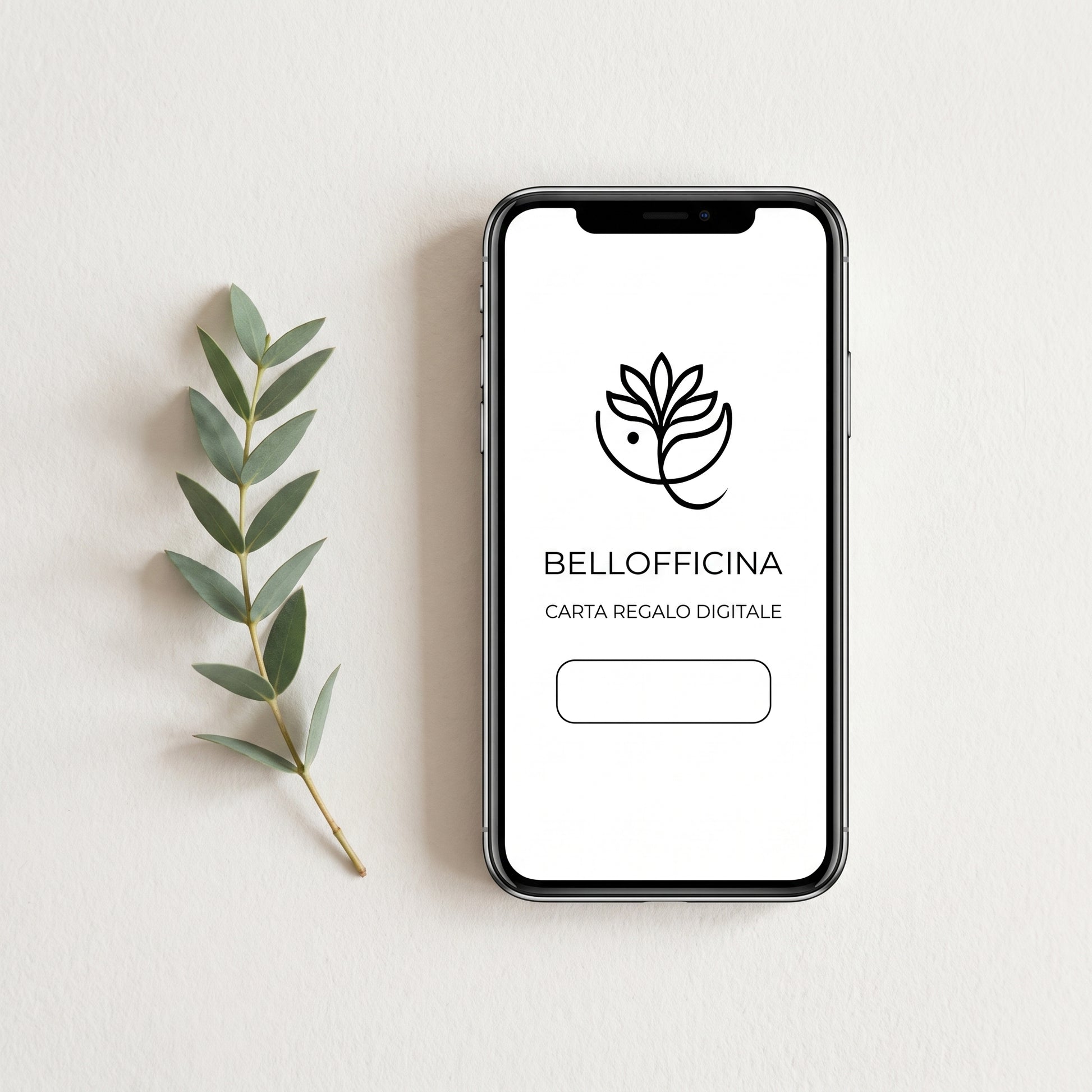 Carta Regalo Digitale Bellofficina: l'email con il codice sullo schermo dello smartphone