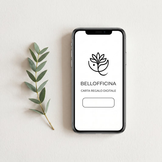 Carta Regalo Digitale Bellofficina: l'email con il codice sullo schermo dello smartphone