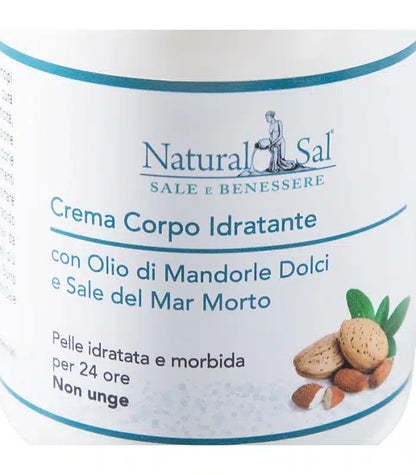 Crema Corpo Idratante, con Olio di Mandorle Dolci e Sale del Mar Morto