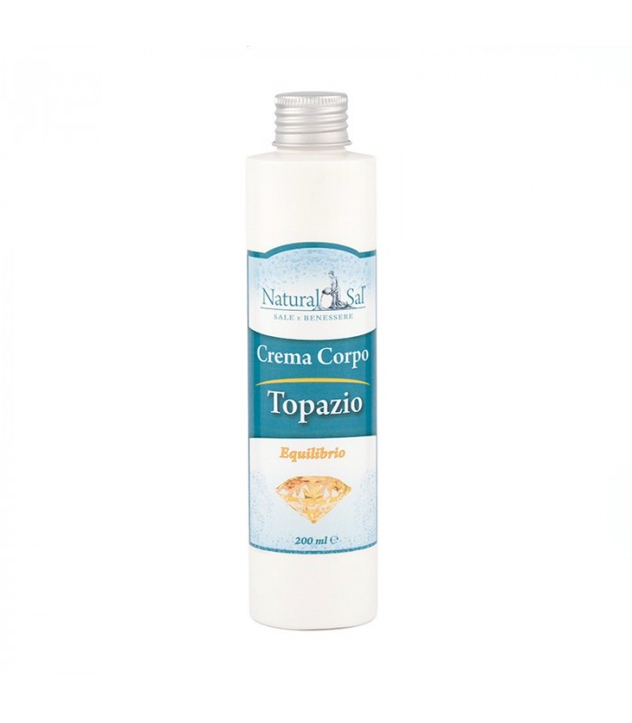 Crema Corpo Topazio “Felicità”, con Sale Rosa dell’Himalaya, fragranza Arancia Lavanda Dolce e Vaniglia
