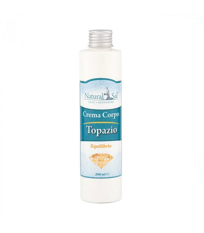 Crema Corpo Topazio “Felicità”, con Sale Rosa dell’Himalaya, fragranza Arancia Lavanda Dolce e Vaniglia