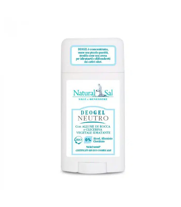 Deodorante corpo “Neutro”, gel, con allume di rocca e glicerina vegetale, ideale per pelli sensibili