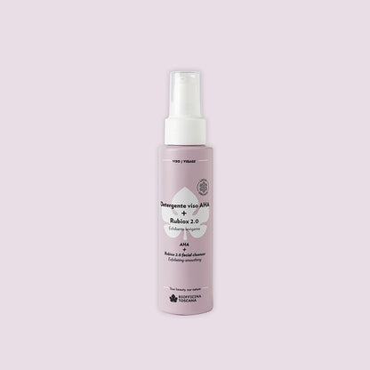 Detergente viso AHA + Rubiox 2.0 – Esfoliante levigante