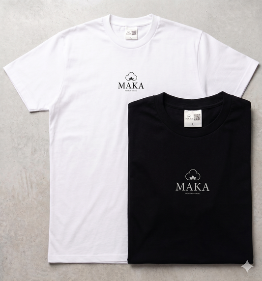 Maglietta Maka in cotone 50% Cotone GRS Reciclato + 50% cotone