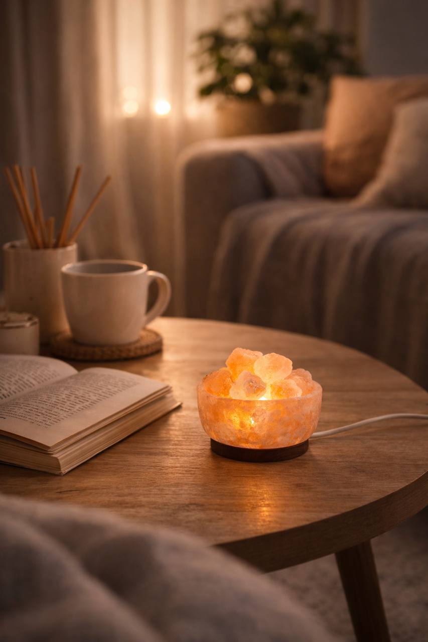 Lampada di Sale Rosa dell'Himalaya Braciere Grezzo