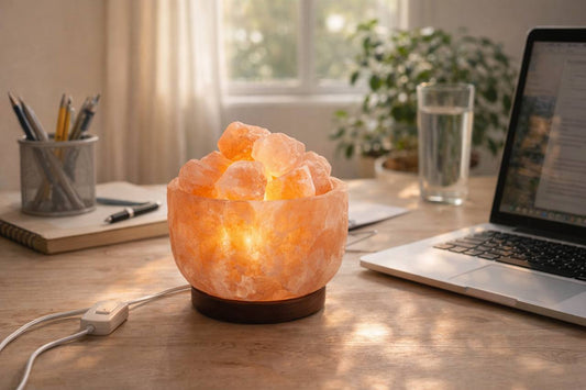 Lampada di Sale Rosa dell'Himalaya Braciere Grezzo