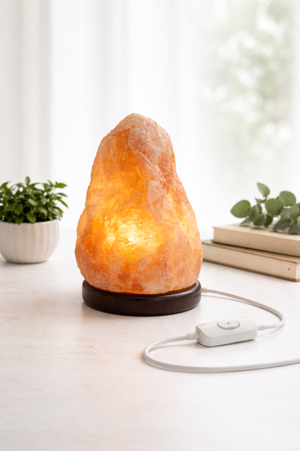 Lampada di Sale Rosa dell’Himalaya forma Grezza