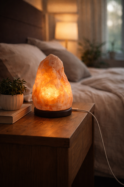 Lampada di Sale Rosa dell’Himalaya forma Grezza