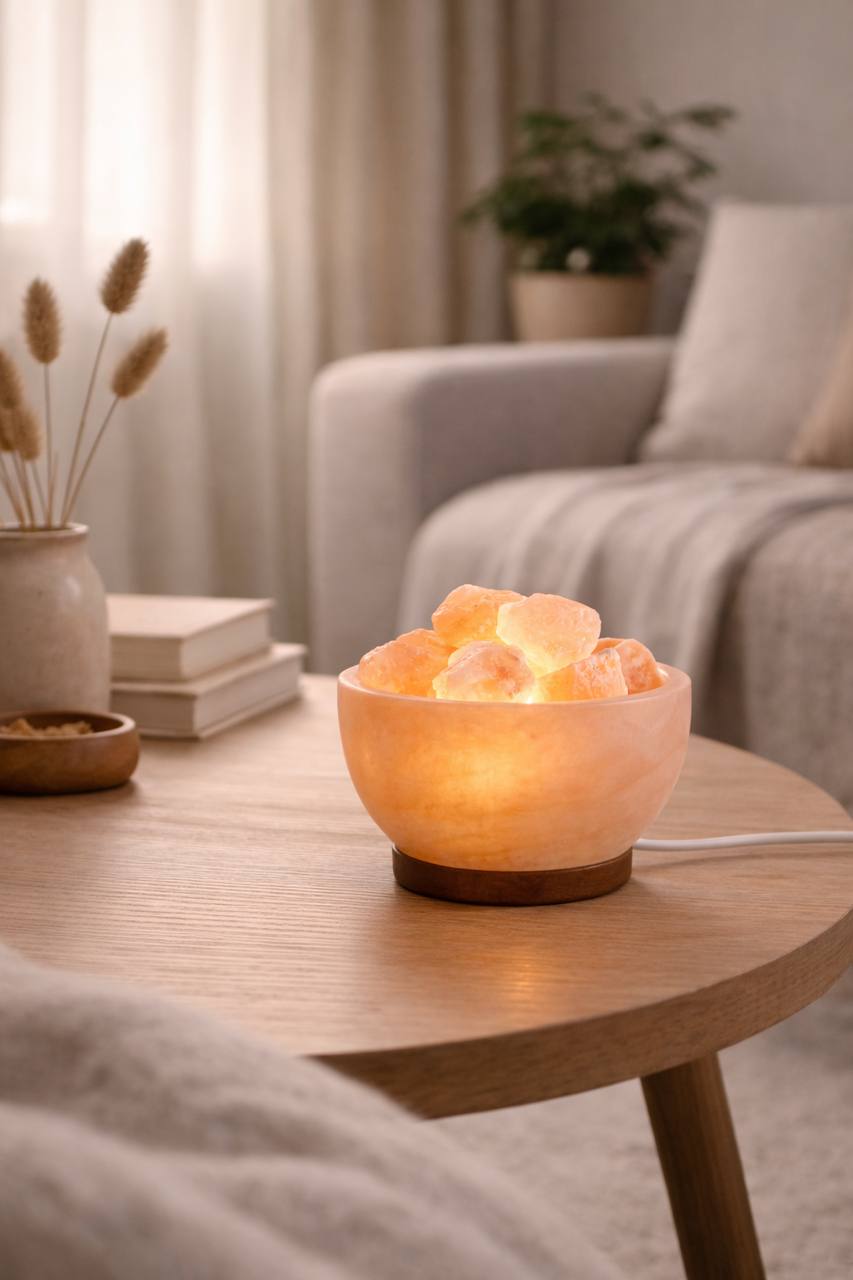 Lampada di Sale Rosa dell’Himalaya Braciere Liscio