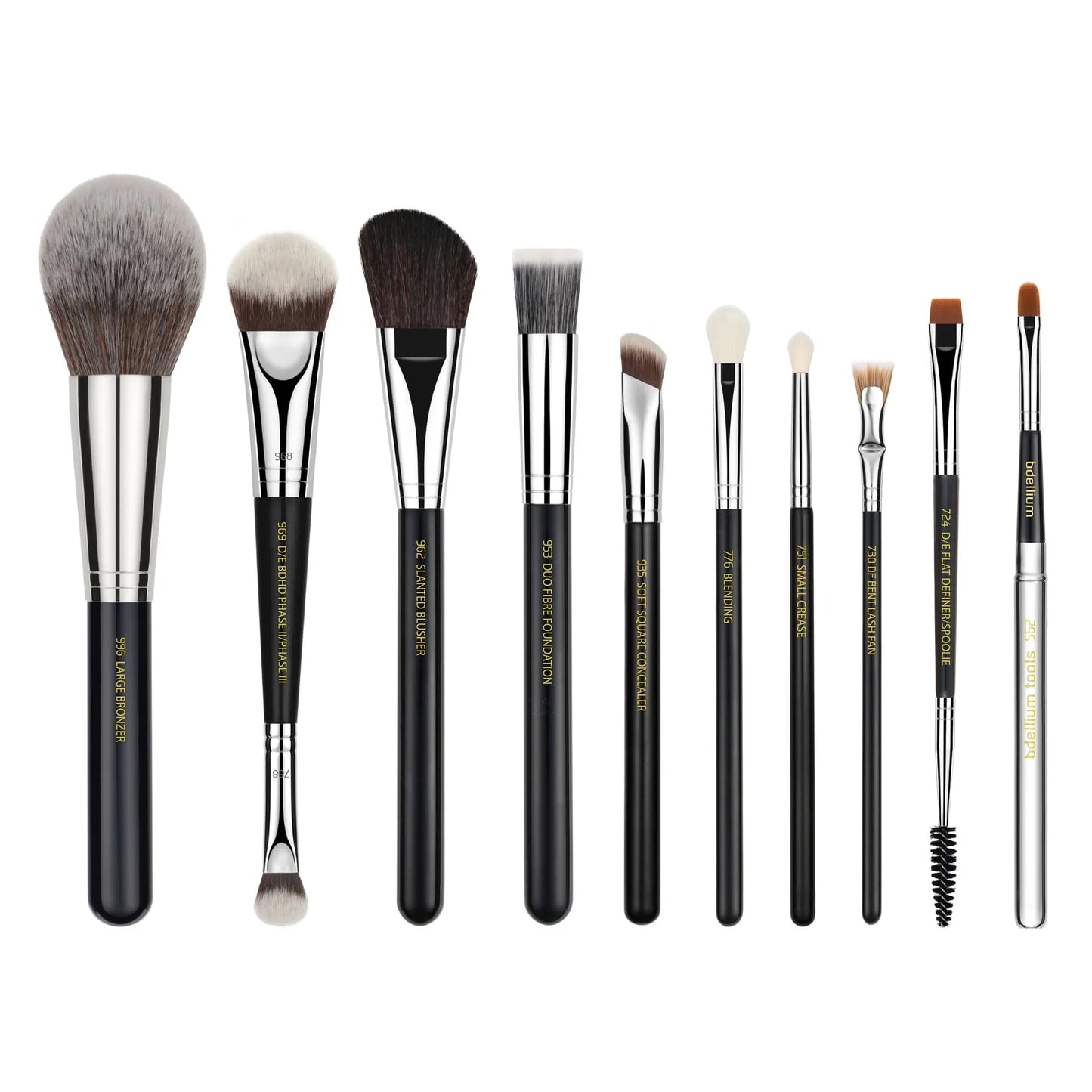 Maestro pro collection 10pc. brush set with roll-up pouch