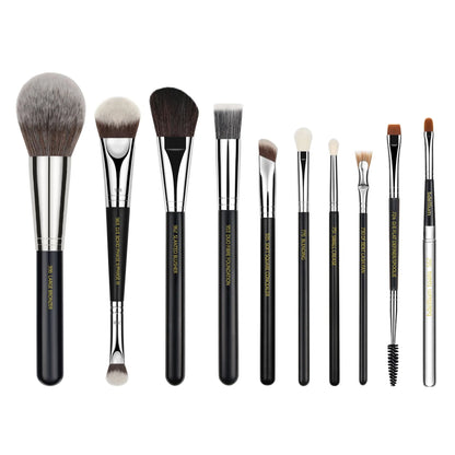 Maestro pro collection 10pc. brush set with roll-up pouch
