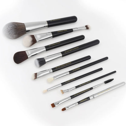Maestro pro collection 10pc. brush set with roll-up pouch