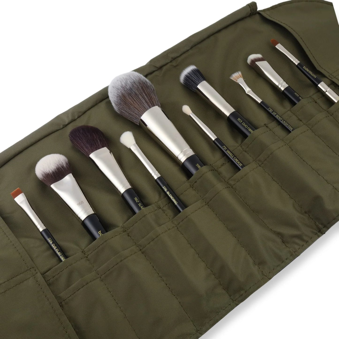 Maestro pro collection 10pc. brush set with roll-up pouch