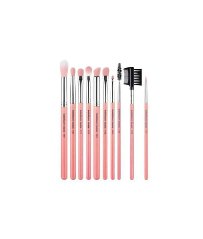 Set Pennelli Occhi Pink Bambu 10 Pezzi con Astuccio Arrotolabile