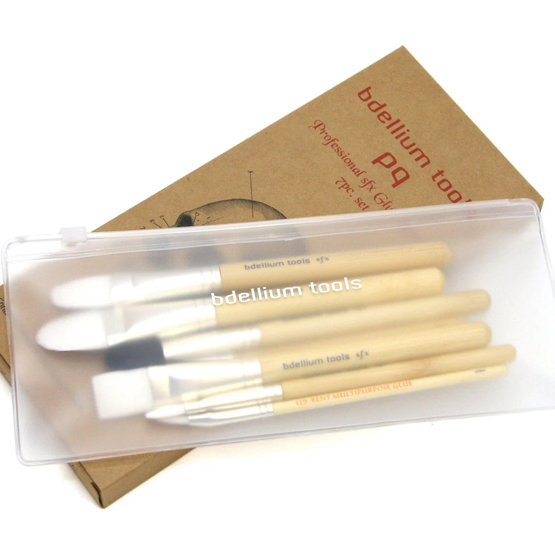 Set Pennelli SFX Glue 7 Pezzi con Custodia Ziplock