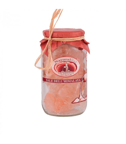 Sale rosa dell’himalaya in cristalli