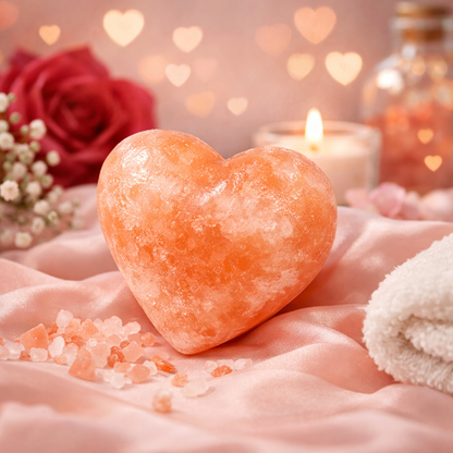 Sapone di sale rosa dell’Himalaya forma cuore