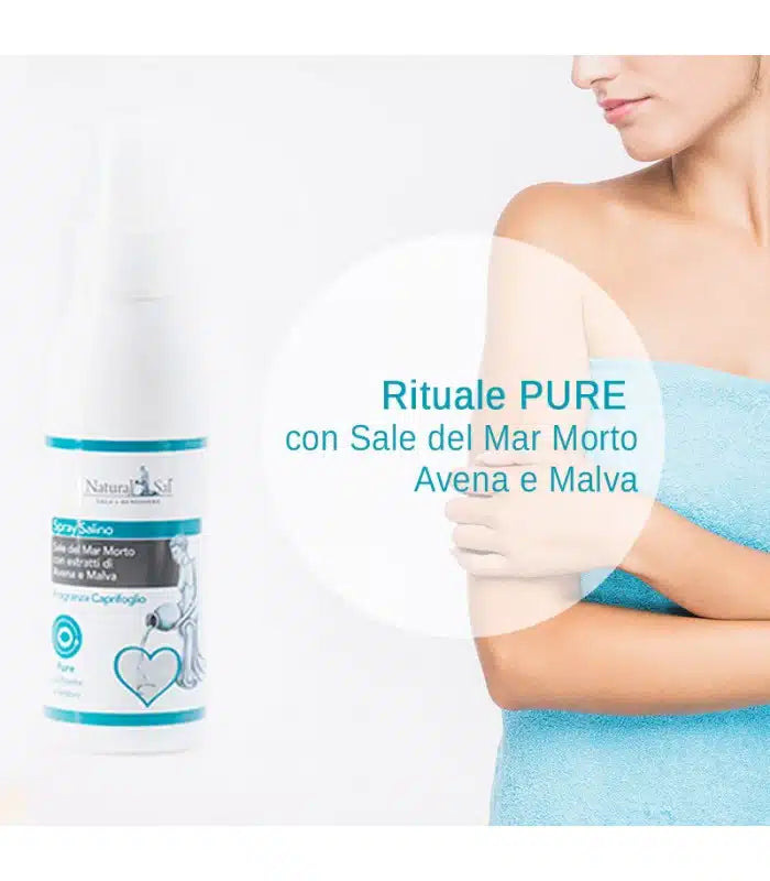 Spray Salino Sale Mar Morto, con estratti di Avena e Malva, fragranza Caprifoglio