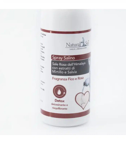 Spray Salino Sale Rosa Himalayano, con estratti di Mirtillo e Salvia, fragranza Fico e Rosa