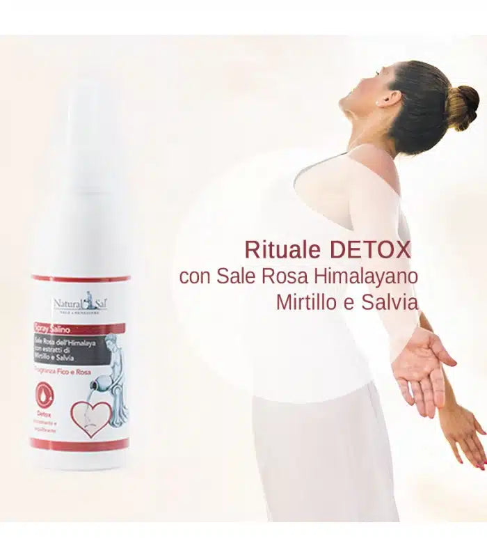 Spray Salino Sale Rosa Himalayano, con estratti di Mirtillo e Salvia, fragranza Fico e Rosa