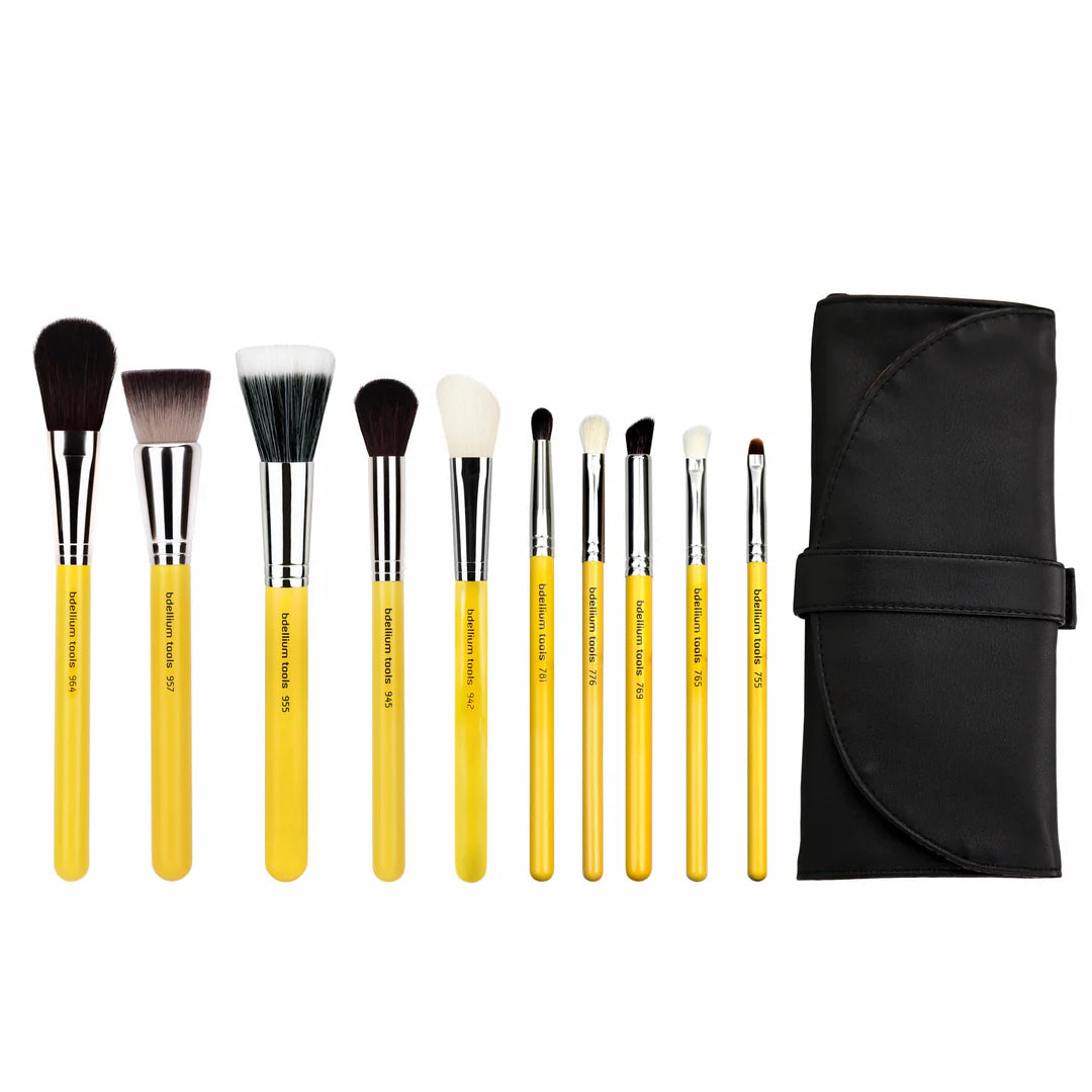 Set Pennelli Studio Mineral 10 Pezzi con Custodia Arrotolabile