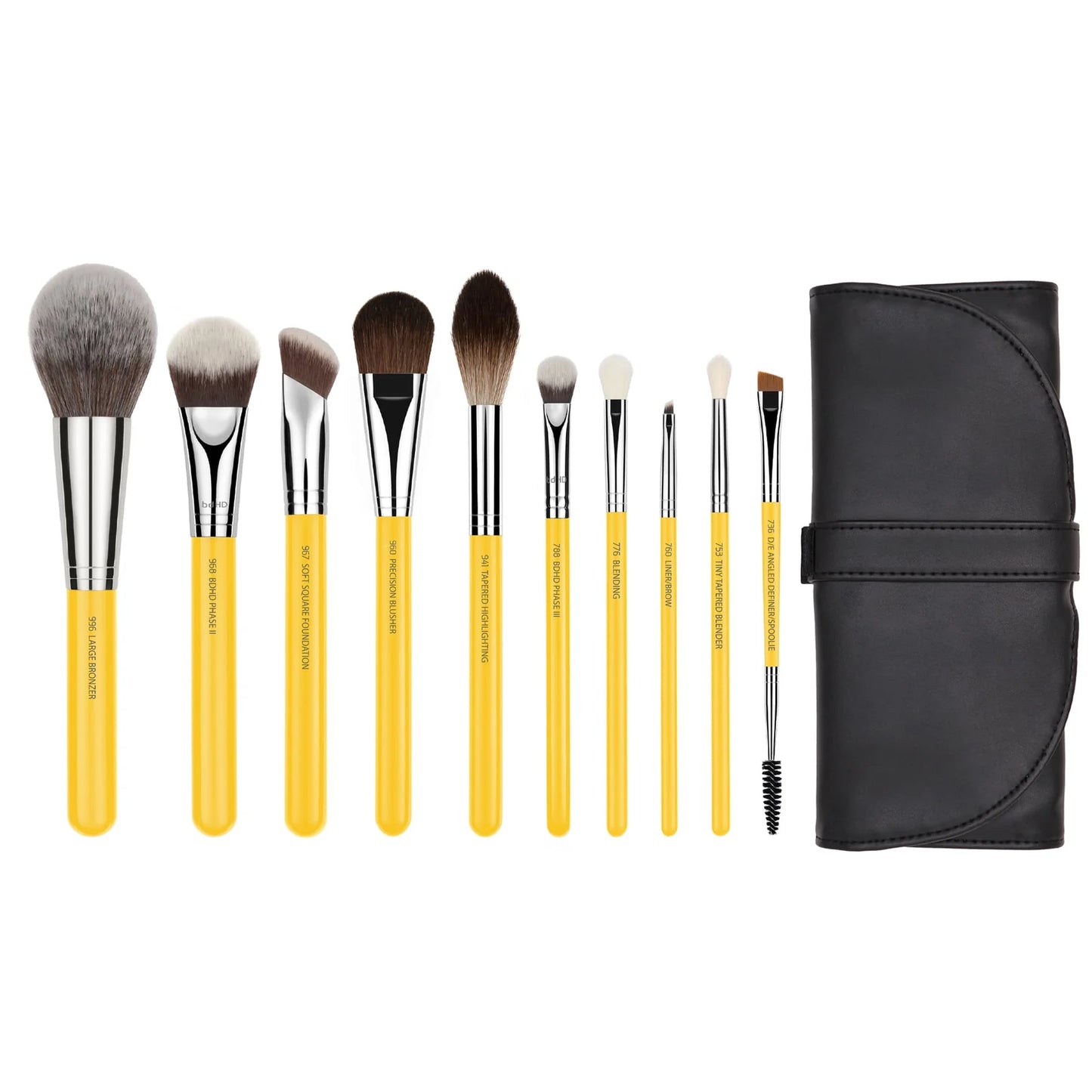 Studio pro collection 10pc. brush set with roll-up pouch
