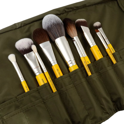 Studio pro collection 10pc. brush set with roll-up pouch