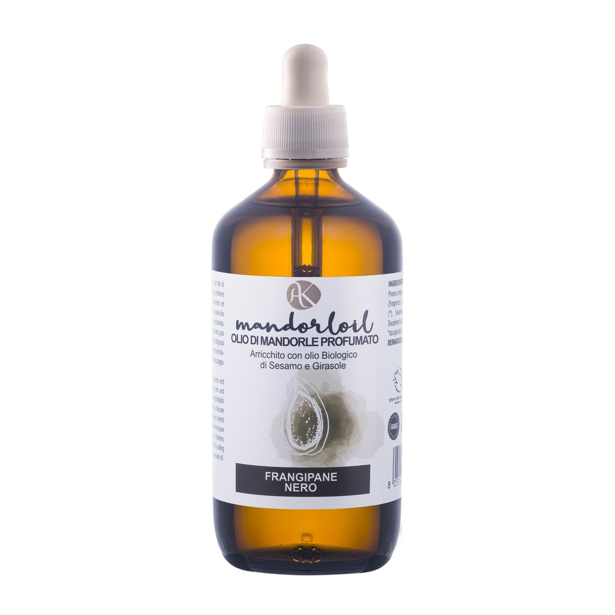 Mandorloil Olio di Mandorle Profumato Corpo Frangipane Nero