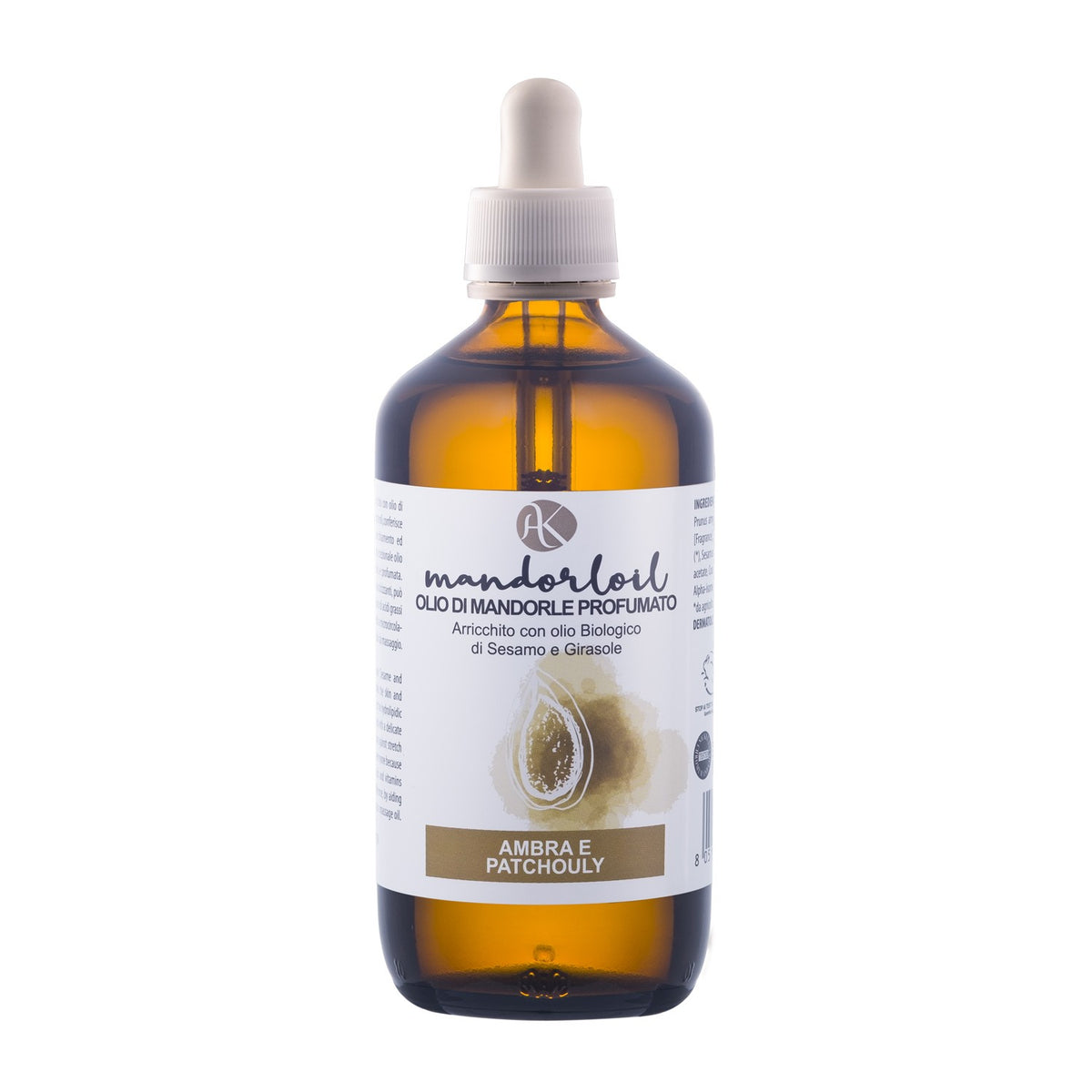 Mandorloil Olio di Mandorle Profumato Corpo Ambra e Patchouly