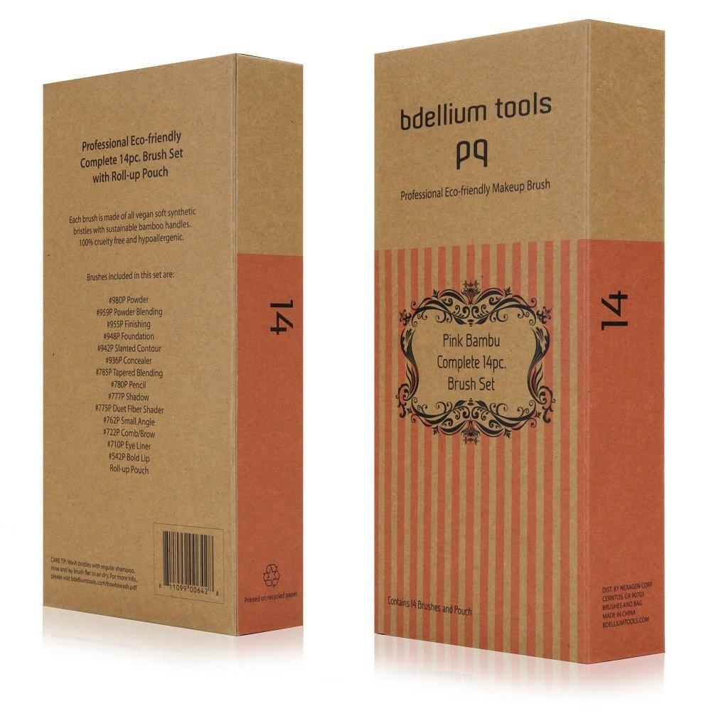 Set Pennelli Bambu Complete 14 Pezzi con Custodia Arrotolabile