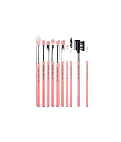 Set Pennelli Occhi Pink Bambu 10 Pezzi con Astuccio Arrotolabile