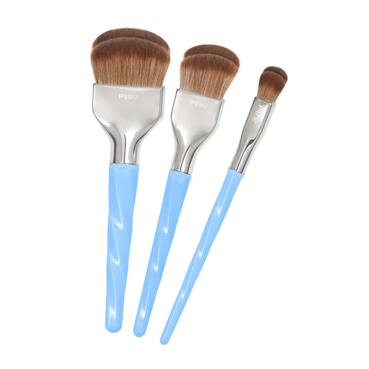 Blue Double Dome Blender Set 3 Pennelli Viso e Occhi