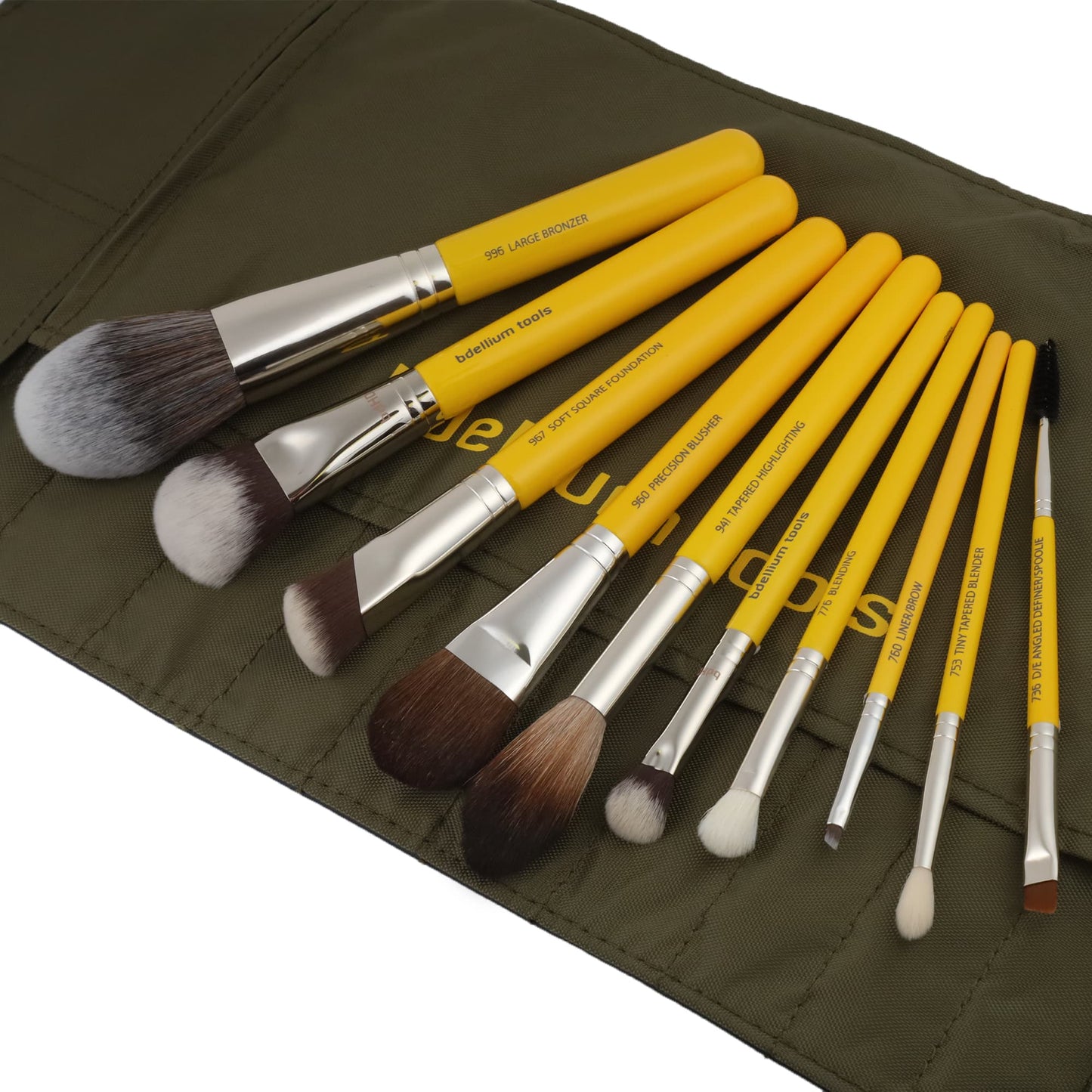Studio pro collection 10pc. brush set with roll-up pouch