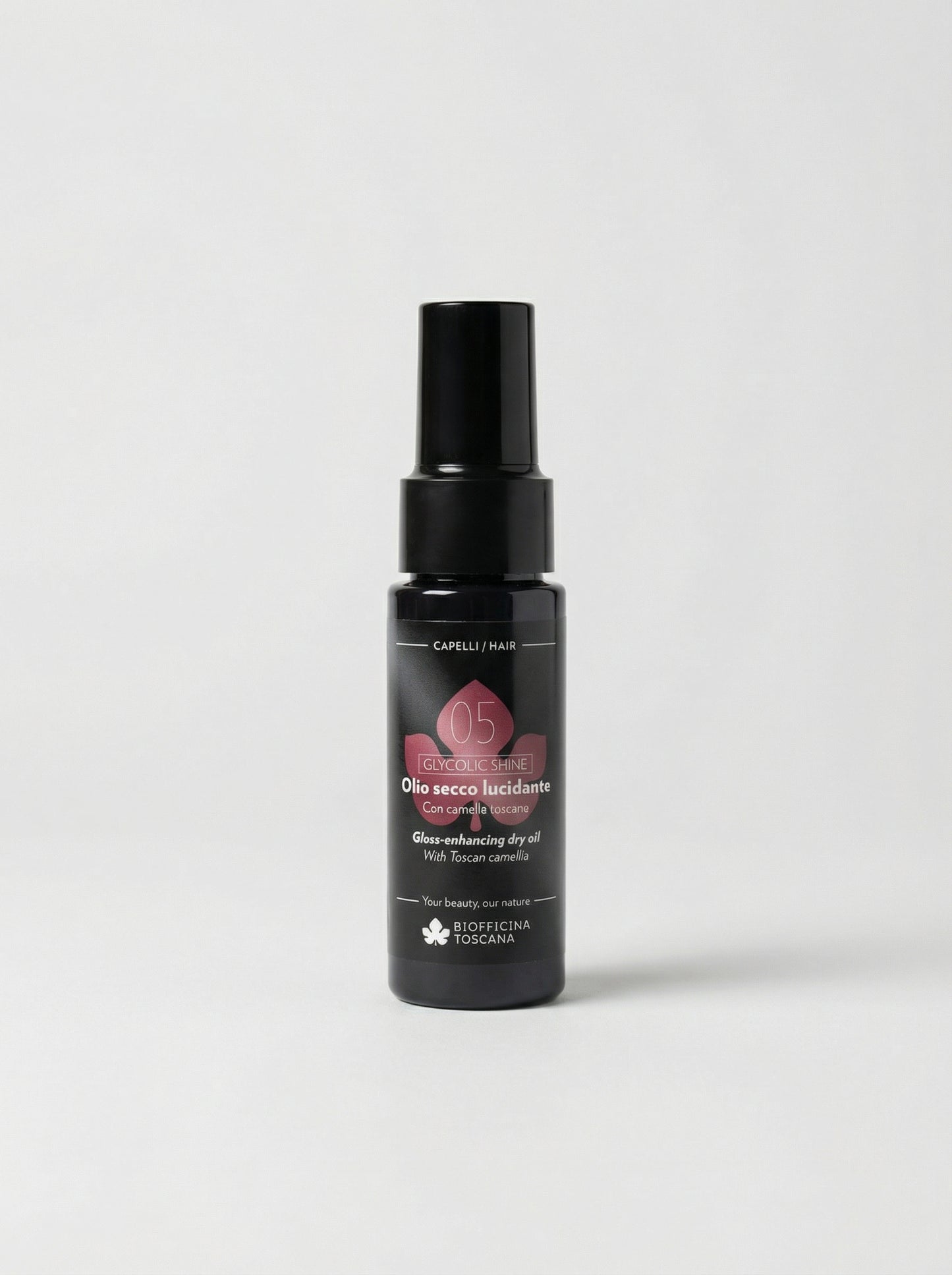 05 Glycolic shine olio secco lucidante per Capelli Luminosi by Biofficina Toscana — product photo on white background