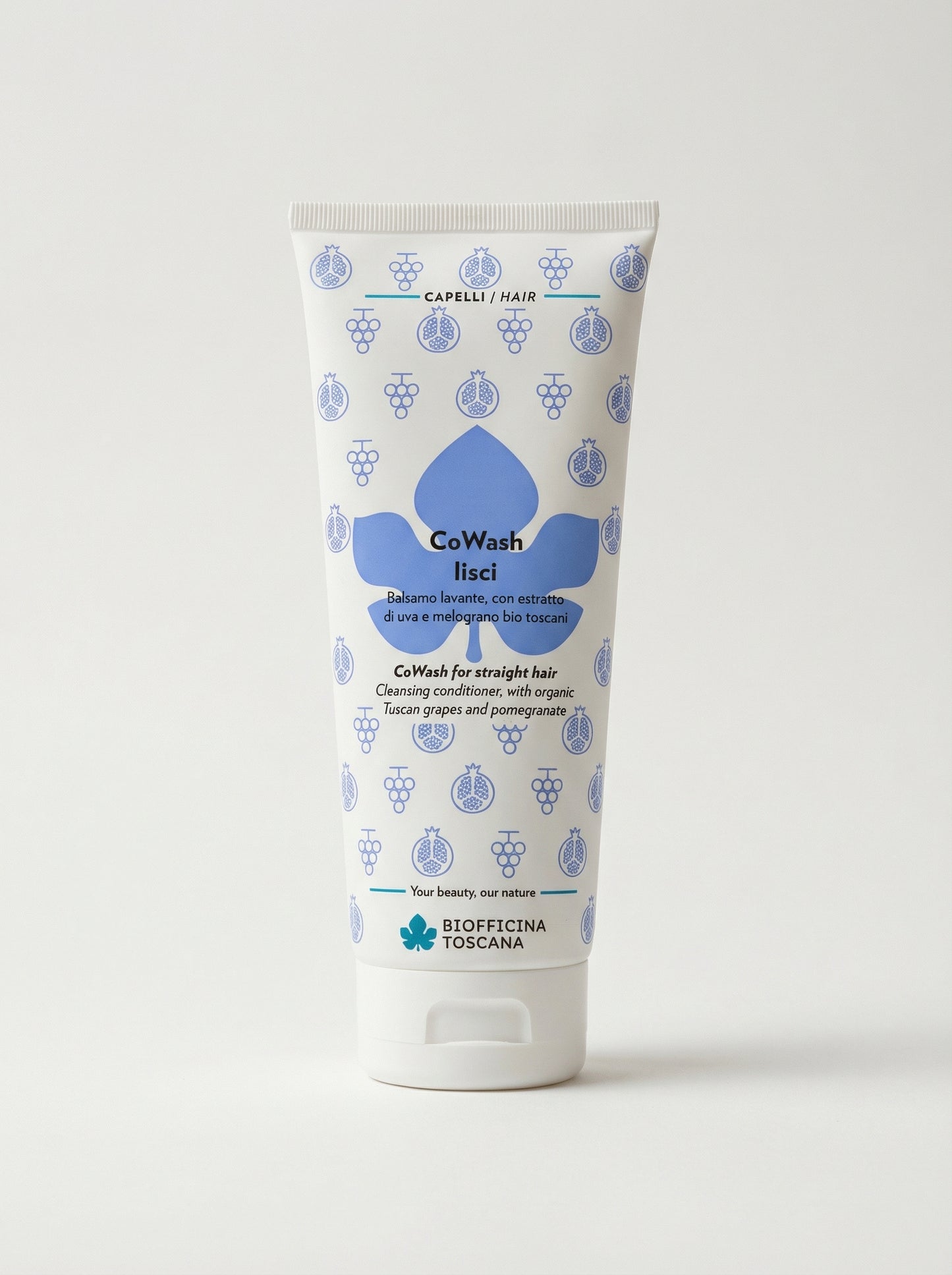 CoWash Lisci - Balsamo Lavante Disciplinante Uva e Melograno Bio by Biofficina Toscana — product photo on white background