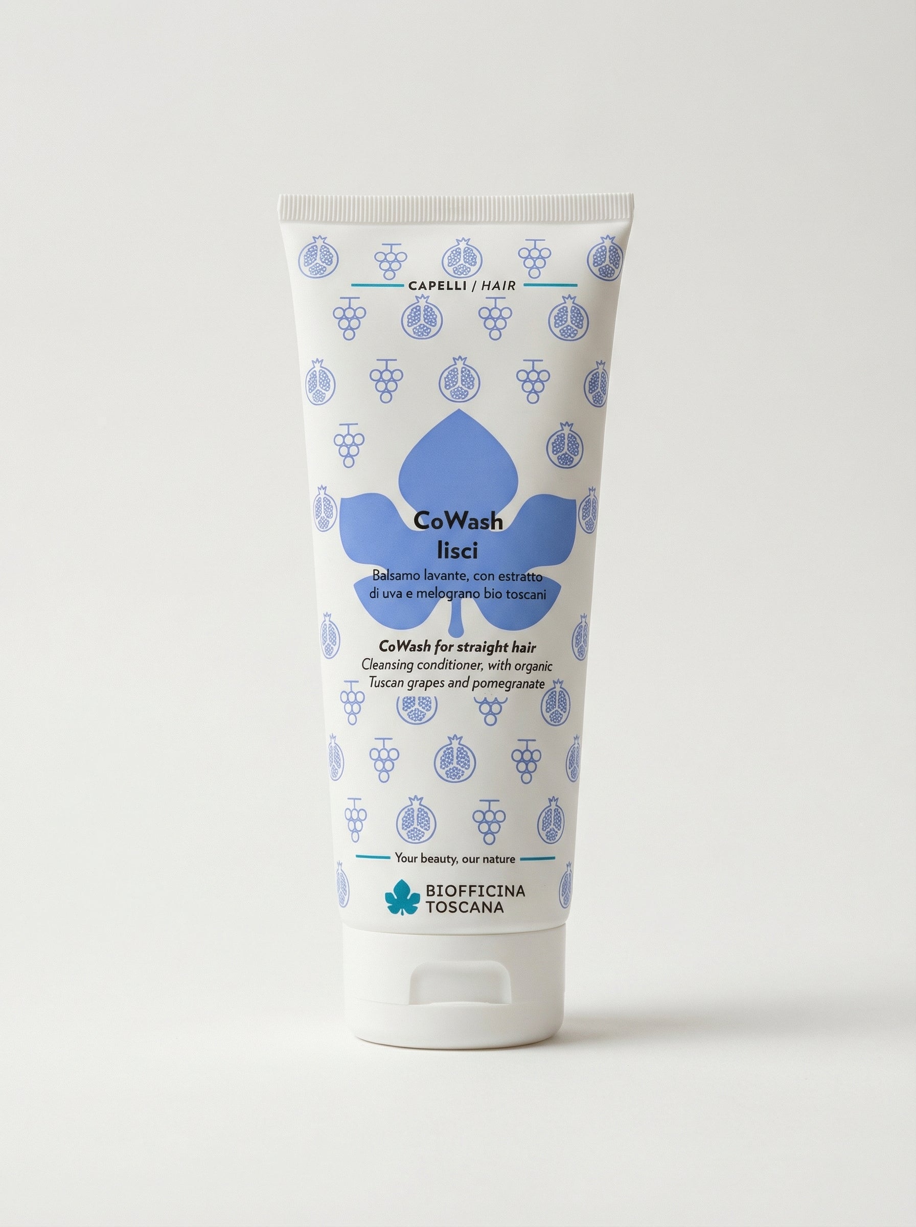 CoWash Lisci - Balsamo Lavante Disciplinante Uva e Melograno Bio by Biofficina Toscana — product photo on white background